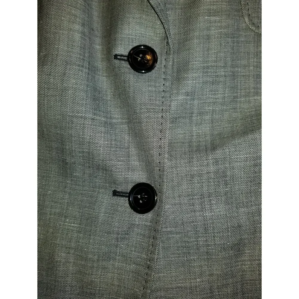 Womens Jacket-TALBOTS-black/white tweedy wool blend button blazer Classic-24W